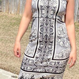 Express-----Black and white sleeveless dress